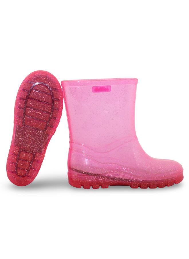 Jellies Girls Rubber Rain Boots – Fuchsia - Image 3