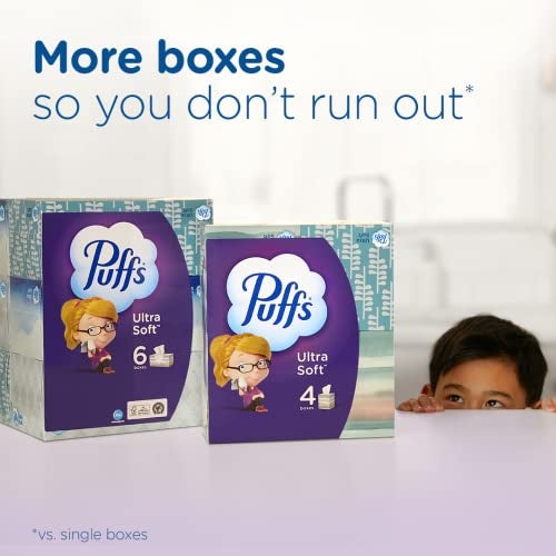 Puffs Ultra Soft Facial Tissues, 4 Cubes, 56 Facial Tissues Per Box - Image 5