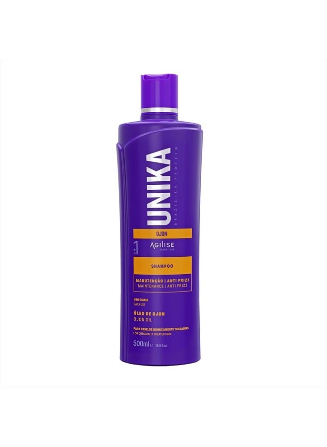 AGILISE COSMETICOS AGILISE-Unika Ojon Home Care Shampoo - Hair Care for Chemically Treated Hair - Hair Products for Women, Sulfate Free Shampoo Color Treated Hair, Hair Shampoo -Anti Frizz -OJON OIL, VEGAN -16.9fl.oz/50 - Image 1