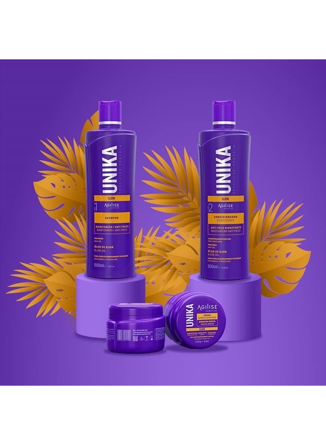 AGILISE COSMETICOS AGILISE-Unika Ojon Home Care Shampoo - Hair Care for Chemically Treated Hair - Hair Products for Women, Sulfate Free Shampoo Color Treated Hair, Hair Shampoo -Anti Frizz -OJON OIL, VEGAN -16.9fl.oz/50 - Image 2