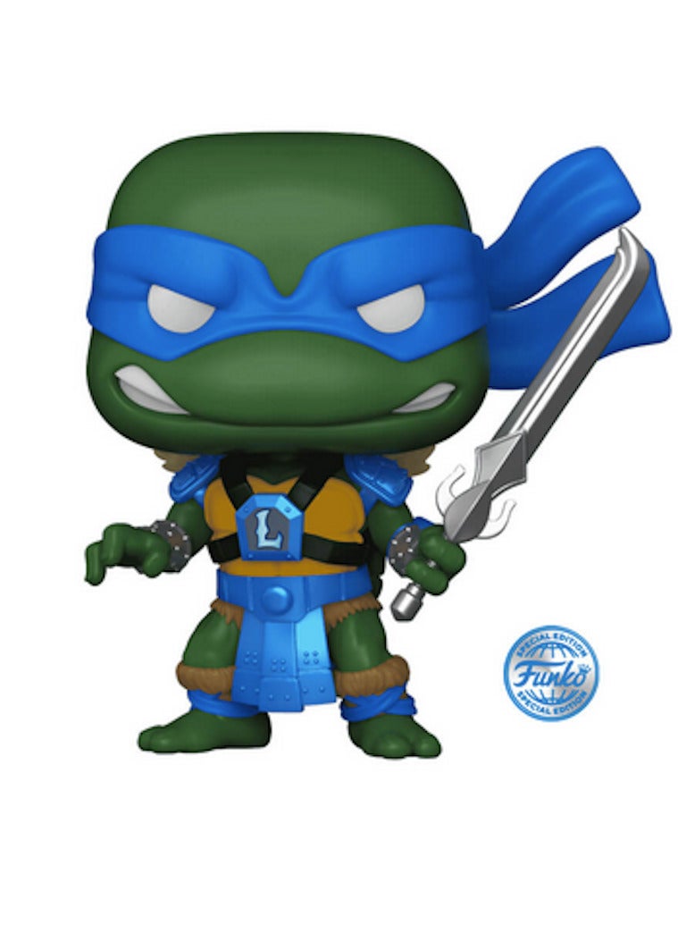Funko Pop! Tv Series: Masters of The Universe (MOTU) & The Teenage Mutant Ninja Turtles - Turtles of Grayskull Leonardo Eternia Armor (Exclusive) (1635) - Image 1