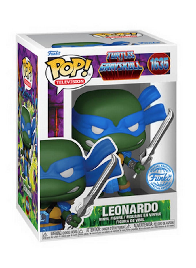 Funko Pop! Tv Series: Masters of The Universe (MOTU) & The Teenage Mutant Ninja Turtles - Turtles of Grayskull Leonardo Eternia Armor (Exclusive) (1635) - Image 2