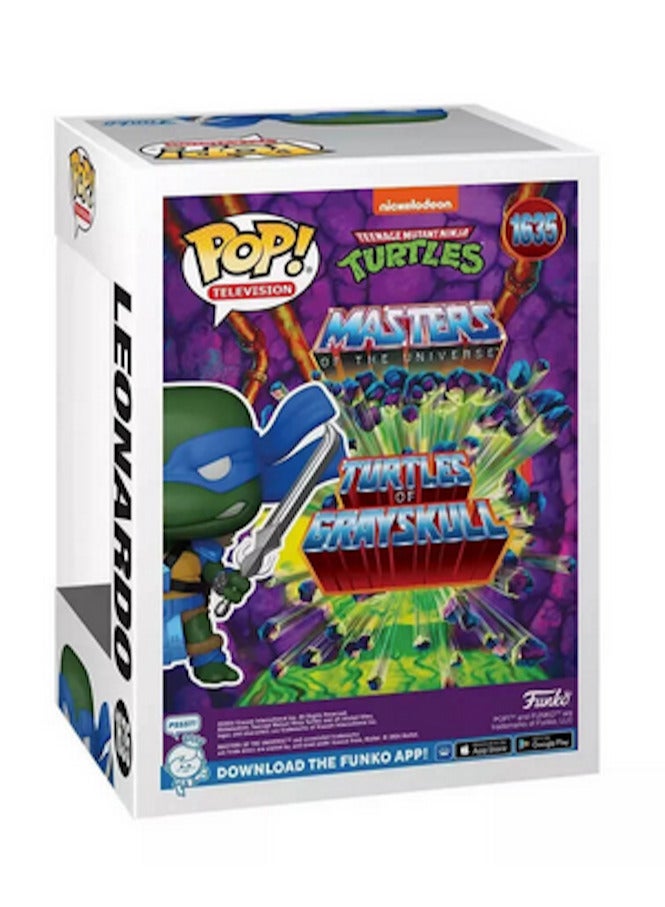 Funko Pop! Tv Series: Masters of The Universe (MOTU) & The Teenage Mutant Ninja Turtles - Turtles of Grayskull Leonardo Eternia Armor (Exclusive) (1635) - Image 3