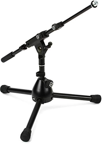 KM K&M - Konig & Meyer 25950.500.55 - Very Low Level Microphone Compact Stand - 2-piece Telescopic Boom Arm - Zinc Die-Cast Base - Professional Grade For All Musicians - German Made - Black - Image 5