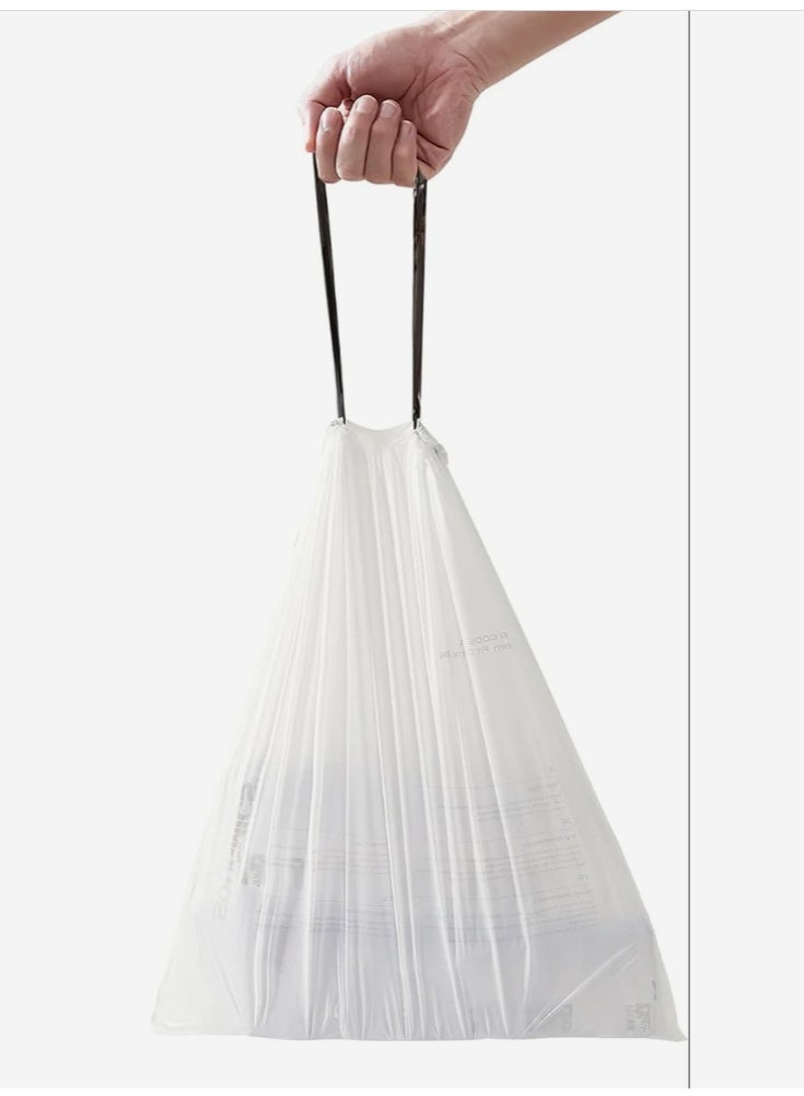 AKDC Garbage Bags Drawstring, 5 Gallon, 46x52 cm, White, 20 Bags per Roll (XX Small) – Pack of 2 - Image 2