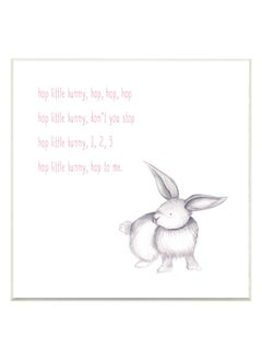 Stupell Industries Stupell Home Décor Hop Little Bunny Rhyme Rabbit Wall Plaque Art, 12 X 0.5 X 12, Proudly Made In Usa  - Image 1