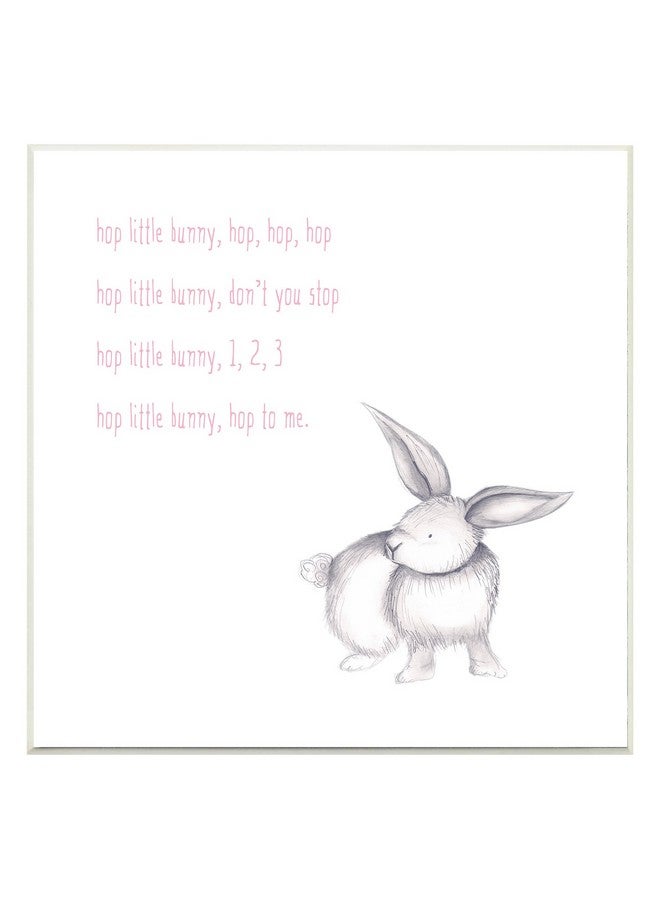 ستوبيل إنداستريز لوحة فنية جدارية من Stupell Home Décor Hop Little Bunny Rhyme Rabbit، مقاس 12 × 0.5 × 12، صُنعت بفخر في الولايات المتحدة الأمريكية - Image 1