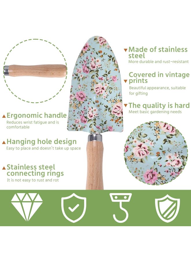 مجموعة أدوات البستنة من 10 قطع، مجموعة أدوات البستنة المتينة بنقوش زهرية، مجموعة حقيبة أدوات البستنة الكاملة، بمقبض مطاطي مانع للانزلاق، أفضل هدايا البستنة للنساء - Image 2