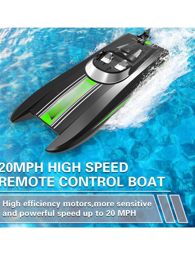 VOLANTEXRC Remote Control Boat, Rechargeable High Speed RC Boat, Lightweight And Portable Kids Toy Boat, Safe And Durable Yacht Toy With Reverse Function, (1pc, Black) - Image 2