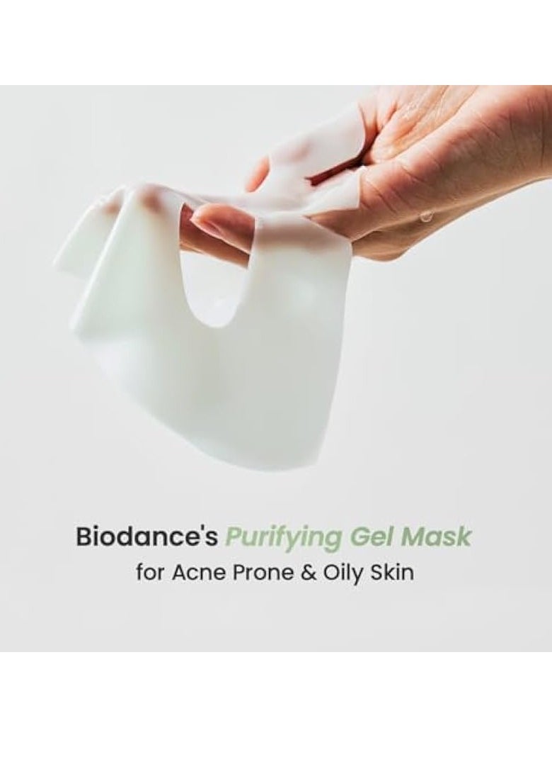 BIODANCE - BIODANCE Refreshing Sea kelp Real Deep Mask, Overnight Hydrogel Mask, Calming, Oil & Sebum Control, Blemish Care 1.19oz(34g) x 4ea - Image 1