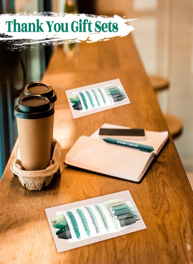 MotiMind 30 Pcs Suicide Prevention Awareness Pen Mental Health Awareness Pen Positive Inspirational Emotional Support Affirmation Therapist Gifts with 6 Motivational Card for Office Charity(Green) - Image 5