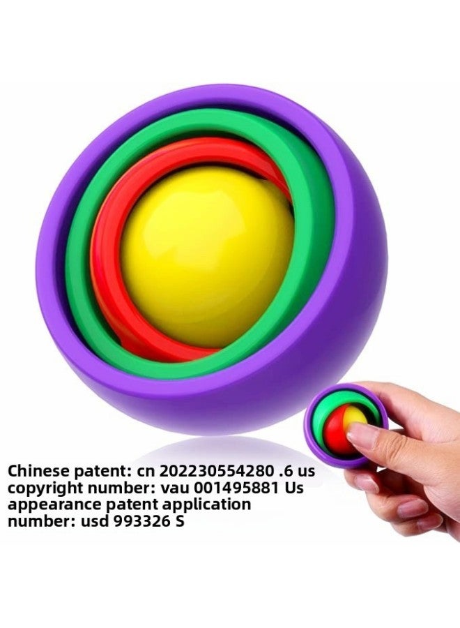 2023 Anti-anxiety Decompression Sensory Toy Fingertip Hemisphere Fidget Gyro Infinite Flip Top-Color:White - Image 2