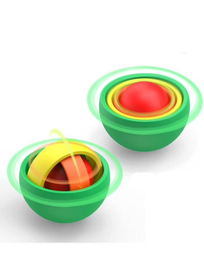 2023 Anti-anxiety Decompression Sensory Toy Fingertip Hemisphere Fidget Gyro Infinite Flip Top-Color:White - Image 3