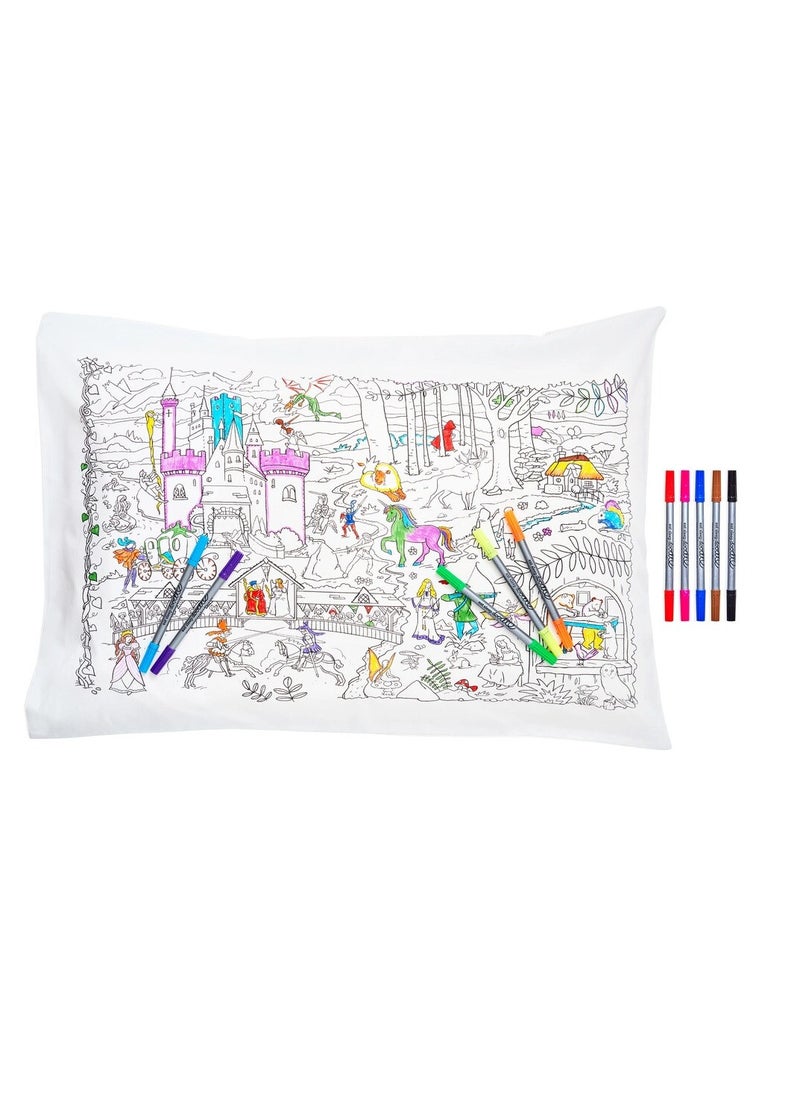 eatsleepdoodle Coloring Pillowcase, Fairytale and Legend  - Image 1