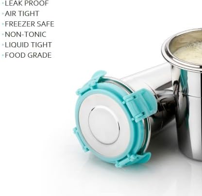 Dezva Stainless Steel 2 in 1 for Traveling Tiffin for Coffee Tea Beer Milk Lassi Butter Milk Juice Glass Tumbler with Airtight Lid Cap Fusion Bottle 400 ml 600 mlExtra Lock - Image 5