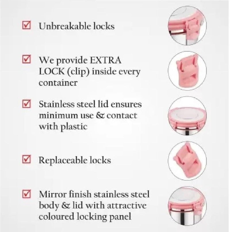 Dezva Stainless Steel 2 in 1 for Traveling Tiffin for Coffee Tea Beer Milk Lassi Butter Milk Juice Glass Tumbler with Airtight Lid Cap Fusion Bottle 400 ml 600 mlExtra Lock - Image 2