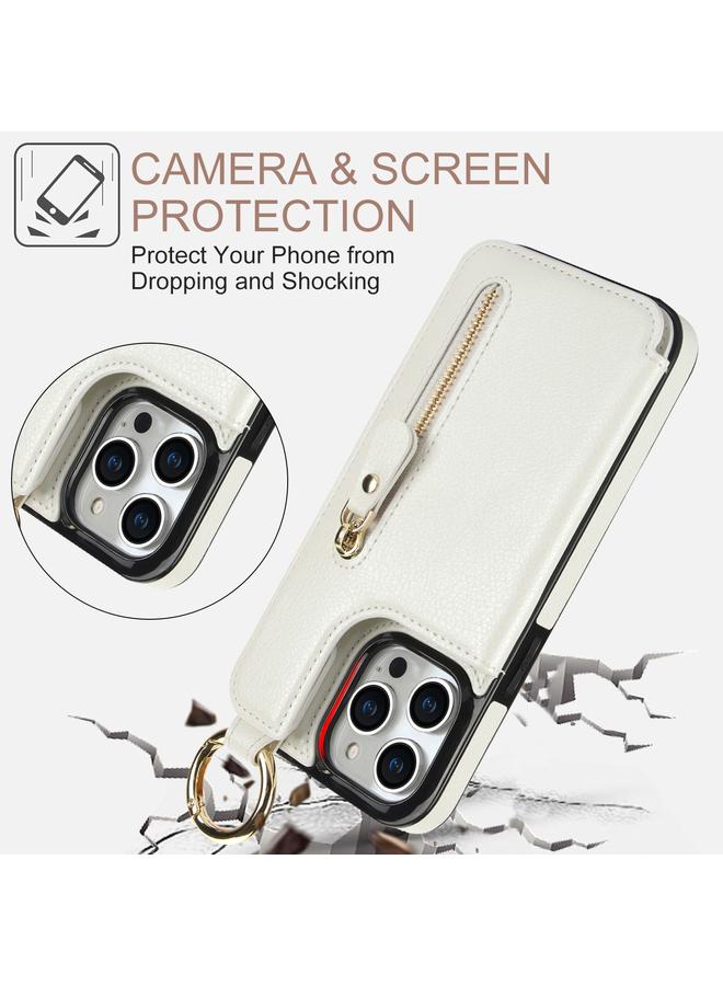 S-TOP Case For iPhone 14 Pro Litchi Texture Zipper Double Buckle Card Bag Phone Case - Image 3