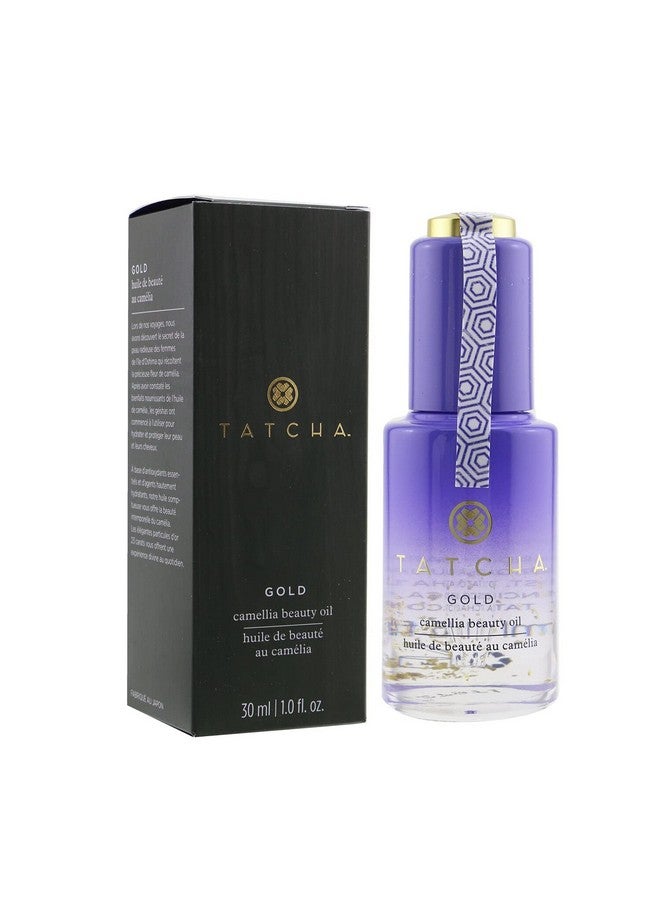 TATCHA Gold Camellia Beauty Oil | Moisturizing Face Body And Hair Oil Infused With 23Karat Gold Flakes | 30 Ml / 1 Oz - Image 2