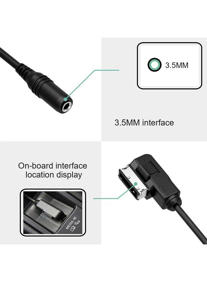 CHELINK MI Music Interface to 3.5mm Female Aux-in Cable Stereo Jack Cord Audio Adapter Compatible for i-Phone i-Pad i-Pod Andriod Smartphone MP3 Player and More Fit for Mercedes Benz - Image 3