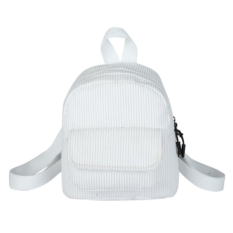 2022 Velvet Trendy Mini Backpack Retro Fashion Womens Bag White 