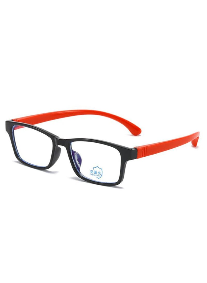 AROAQ Kids Computer Glasses Blue Light Blocking Filter Gaming Goggles Silicone Frame Child Anti Blue Ray Eyewear Red + Black - Image 1
