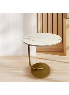 Home Box Tyron Marble Finish Accent End Table 34 x 40.5 x 34 cm  - Image 1