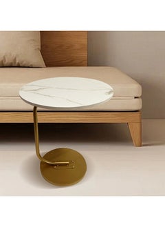 Home Box Tyron Marble Finish Accent End Table 34 x 40.5 x 34 cm  - Image 2