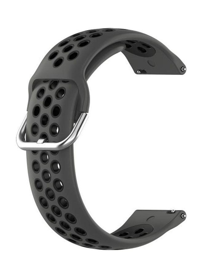 NIBEMINENT Sport Two-color Silicone Replacement Strap Watchband For Huawei Watch 3 / Pro 22mm Black - Image 1