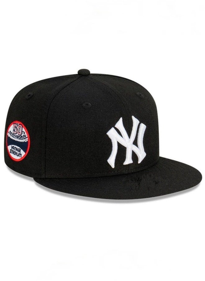 NEW ERA - New Era MLB New York Yankees Fashion Sunshade Hat, Mesh Hat, Outdoor Men's and Women's Sports Duck Tongue Hat Black - Image 1