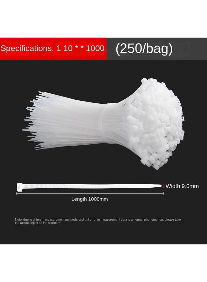 Bluejw Cable Tie Nylon Self-locking Plastic Tie Fixed Wire Cable Tie Strap Strong Black White Free Shipping - Image 1