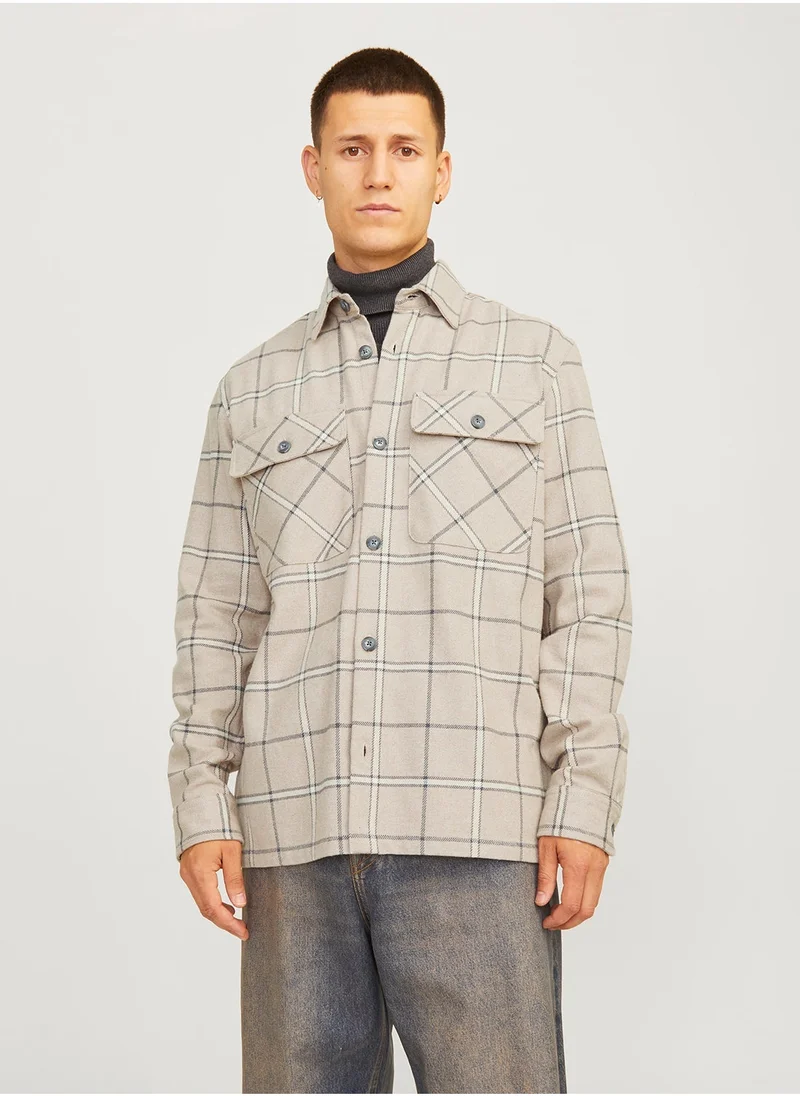 جاك اند جونز Jprraymond Check Regular Fit Overshirt