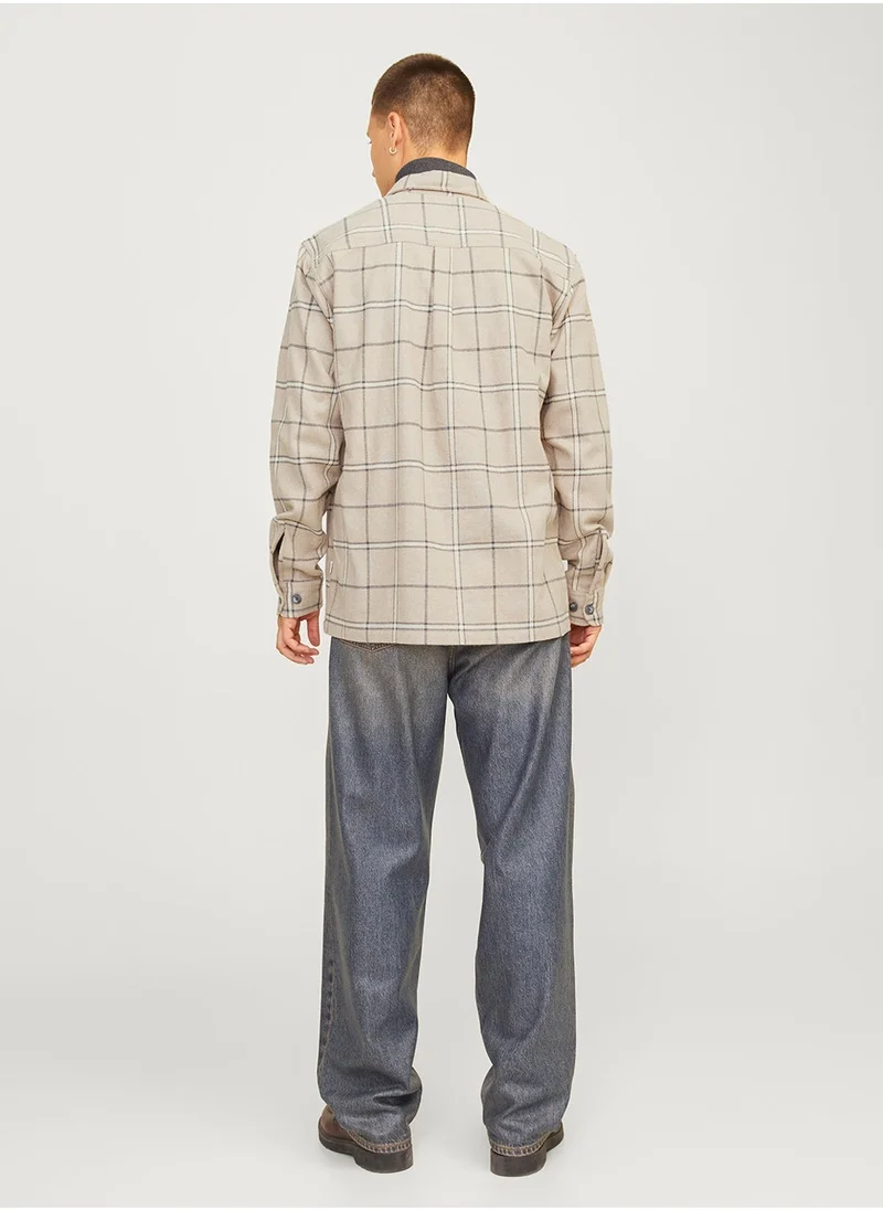 جاك اند جونز Jprraymond Check Regular Fit Overshirt