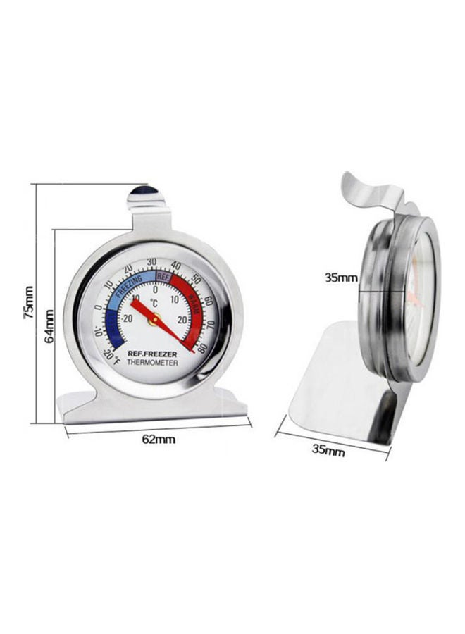 إسكدنيا طقم ميزان حرارة للثلاجة من الإستانلس ستيل مكون من قطعتين متعدد الألوان 7.50*6.30*7.00سم - Image 4