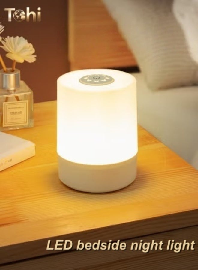 Tohi Rechargeable Touch Night Light, Dimmable LED Bedside Lamp with Remote, Baby Nursery Lamp, 3 Color Temperatures, Timer, Perfect for Bedroom, Dorm, Night Feeding - Image 1