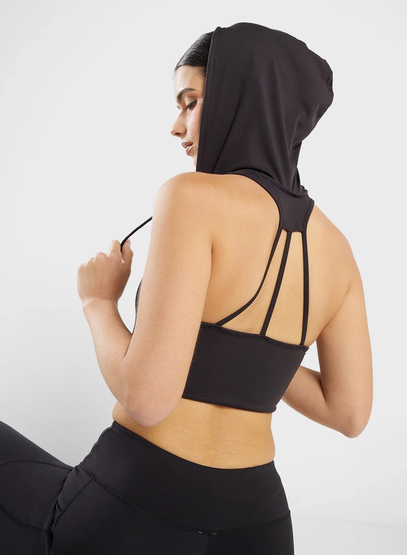 FRWD Hooded Cropped Bra Top