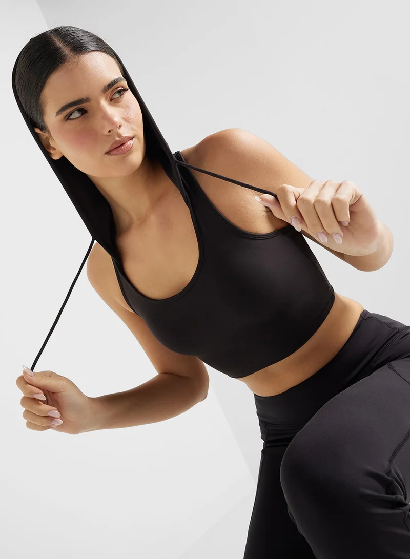 فورورد بلوزة قصيرة بقلنسوة