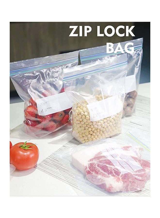 30-Piece  Reusable Ziploc Bags Clear 27x10cm - Image 2