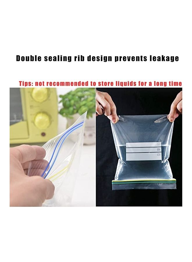 30-Piece  Reusable Ziploc Bags Clear 27x10cm - Image 3