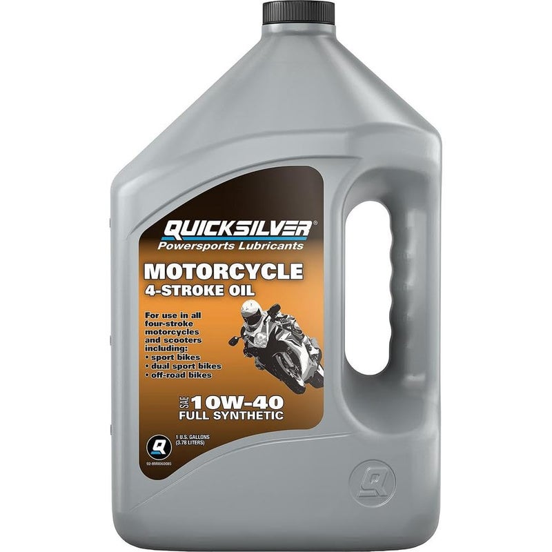 Quicksilver 10W40 4Stroke Full Synthetic Motorcycle Oil 1 Gallon