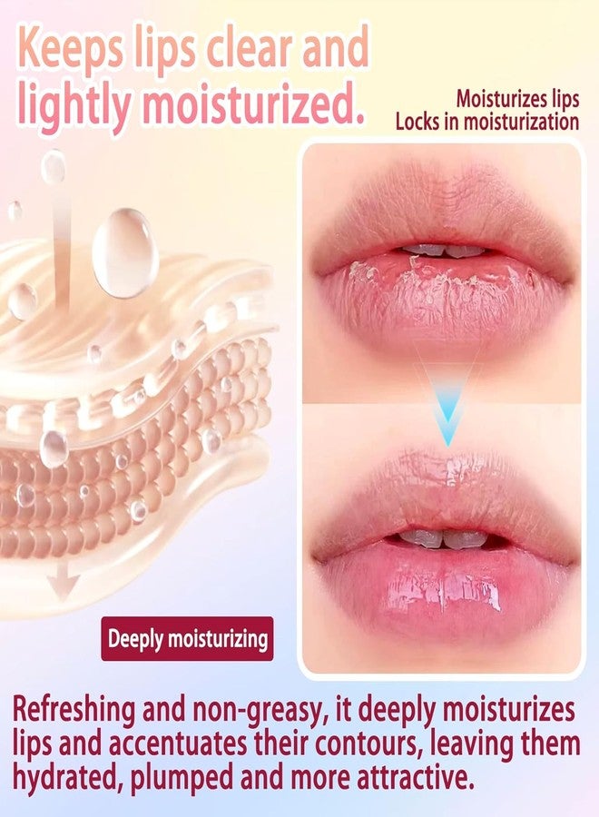 LOOKMINT 4Pcs Roll On Lip Oil Korean Crystal Jelly Lip Oil Gloss Long Lasting Non-sticky Repair Moisturizing Hydrating LipOil Balm Tint | Clear Transparent Lip Plumper for Womens - Image 2