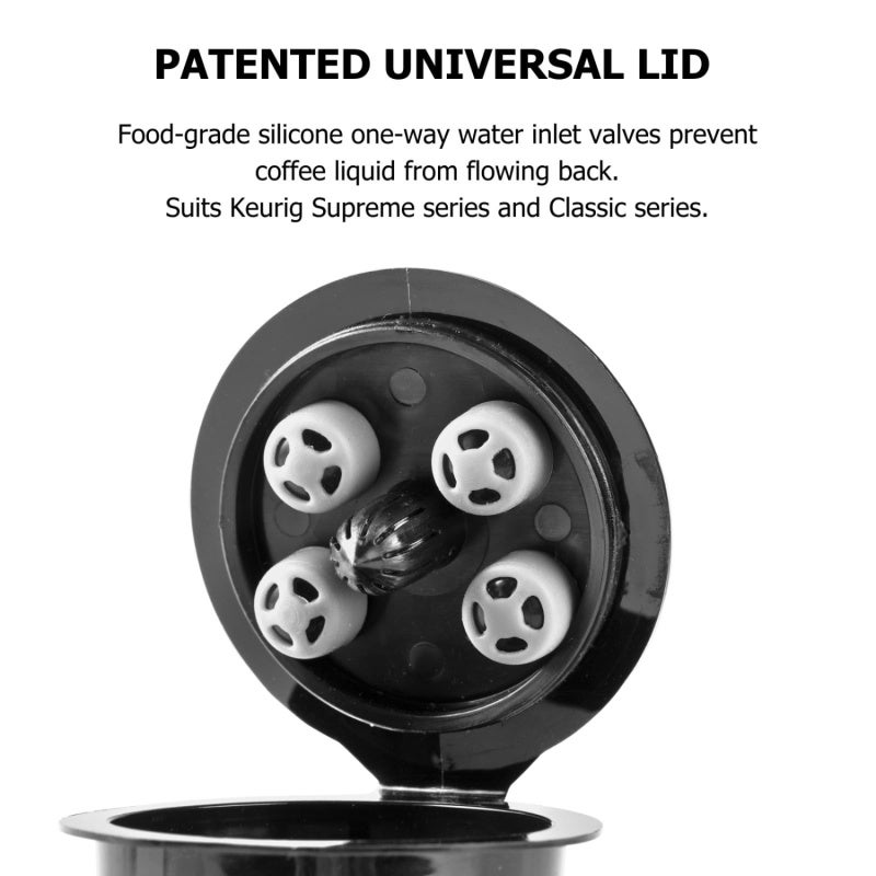 Reusable K Cups Black Durable Materials Keurig Compatible Single Serve Coffee Pods - Eco-Friendly Design Easy To Clean for Home Kitchen - Image 5