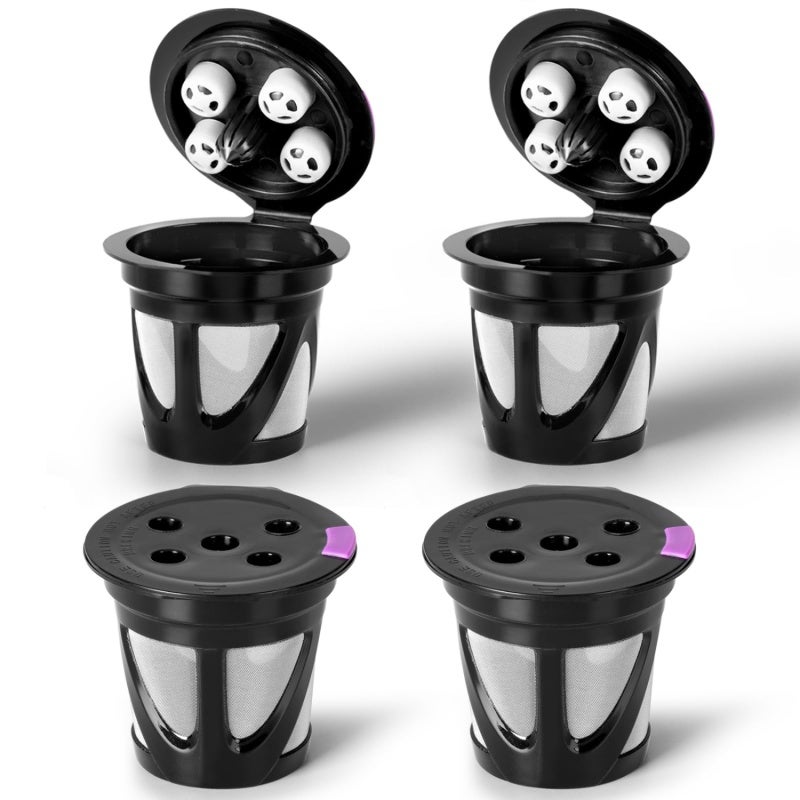 Reusable K Cups Black Durable Materials Keurig Compatible Single Serve Coffee Pods - Eco-Friendly Design Easy To Clean for Home Kitchen - Image 1