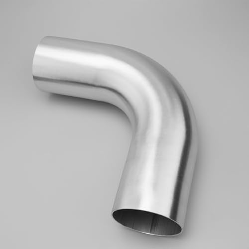 AC PERFORMANCE 35 89mm OD 90 Degree Aluminum Elbow Intercooler Pipe Air Intake Tube 128D Radius Brushed Finish - Image 3