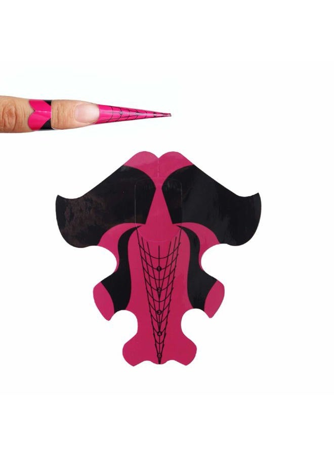 Yigo 100Pcs Nail Form Extension Sticker Self-Adhesive Nail Tips Guide, Gel Nail Stickers for Poly Gel/Extension/Acrylic Nail Molds Builder, Nail Art Equipment for Salon - Image 1