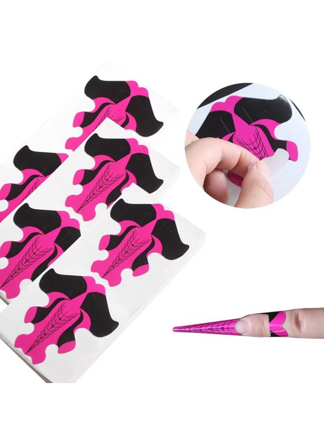 Yigo 100Pcs Nail Form Extension Sticker Self-Adhesive Nail Tips Guide, Gel Nail Stickers for Poly Gel/Extension/Acrylic Nail Molds Builder, Nail Art Equipment for Salon - Image 4