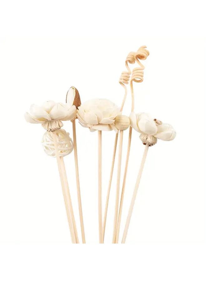 لون الخشب الخشب الاصطناعي لوتس راتان عصي زخرفية طبيعية ديكور طاولة المنزل مكتب حفلات زفاف مركز قطع - Image 2