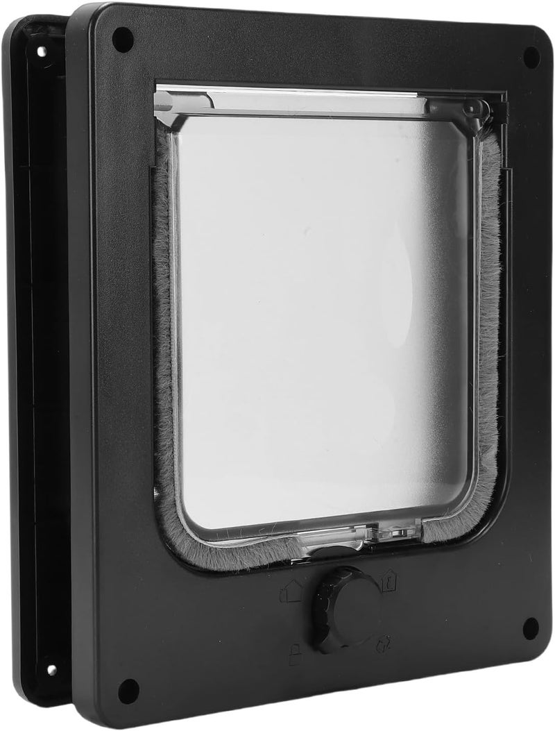 Asixxsix Cat Door, 4 Way Locking Weatherproof ABS Frame Pet Door, Cat Flap with Easy Installation for Interior Exterior Doors Thin Walls (L) - Image 4