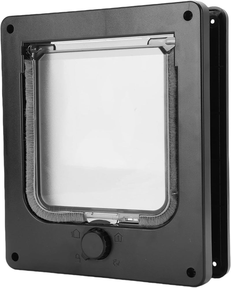 Asixxsix Cat Door, 4 Way Locking Weatherproof ABS Frame Pet Door, Cat Flap with Easy Installation for Interior Exterior Doors Thin Walls (L) - Image 5
