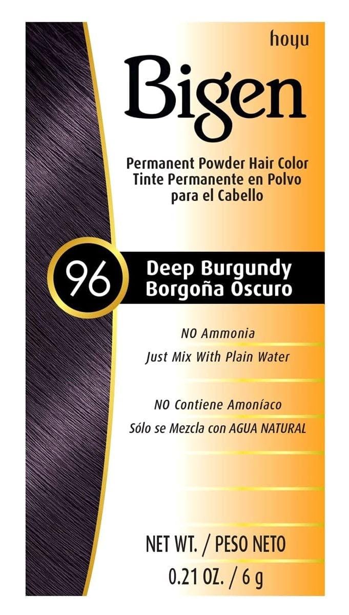 Bigen Permanent Powder Hair Color, Deep Burgundy 0.21 Ounce
