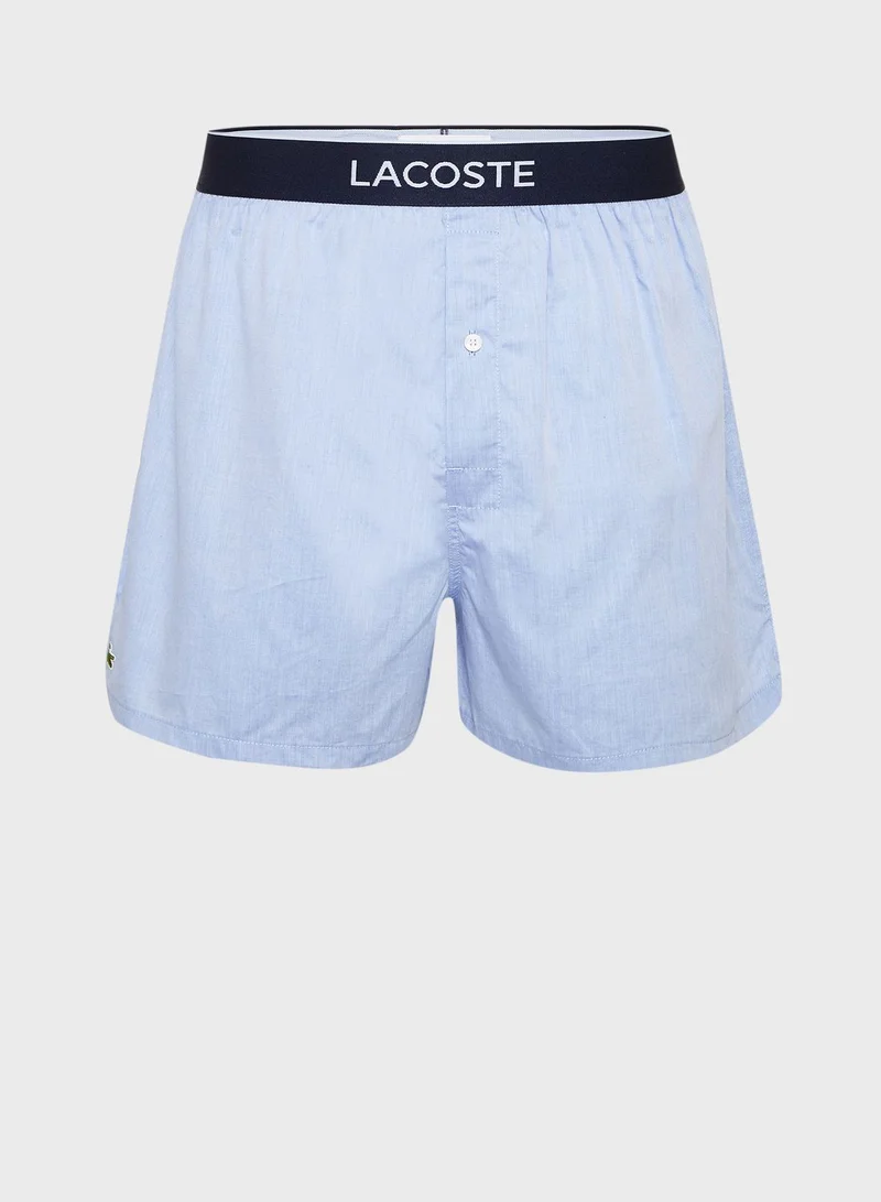 LACOSTE 3 Pack Assorted Logo Band Boxers